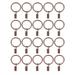 20Pcs Curtain Clips Drapery Shower Rings w Clips 1.38"Interior Dia - Copper Tone