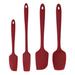 Silicone Spatula Set 4Pcs Heat Resistant Non Stick for Kitchen Cooking