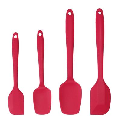 4pcs Silicone Spatula Set Heat Resistant Non Stick Spatula