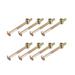 M6x75mm Furniture Bolt Set Screw 52mm Thread Len w Barrel Nuts 8Sets - Bronze Tone - M6x75mm,8 Sets