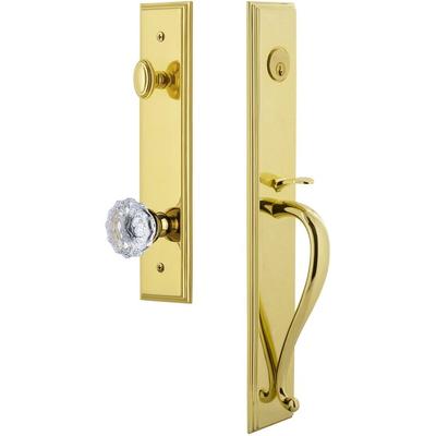 Grandeur Carre Solid Brass Rose Keyed Entry Single Cylinder "S" Grip