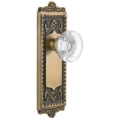 Grandeur Windsor Solid Brass Rose Single Dummy Door Knob with Bordeaux