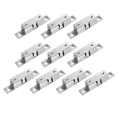 10pcs Cabinet Door Closet Brass Double Ball Catch Tension Latch 60mm Len - 35mm - Silver Tone - 35mm 1pcs