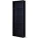 5-Shelf Storage Bookcase Modern Multi-Functional Display Cabinet Furniture - Black - 23.5" x 9.5" x 67" ( L x W x H )