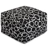 Majestic Home Goods Indoor Fusion Cotton Ottoman Pouf 27 in L x 27 in W x 17 in H