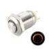 Momentary Metal Push Button Switch High Head 12mm Mounting 1NO 3-6V LED - Yellow