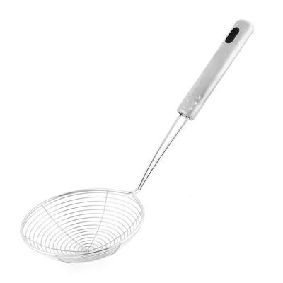 Metal Wire Spiral Mesh Frying Skimmer Strainer Filter Ladle 6 " Dia - 14" x 6" x 1.5"(L*D*Depth)