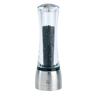Peugeot Daman U'Select Shaftless 8.25 Inch Pepper Mill, Stainless Steel - Stainless Steel & Clear - Stainless Steel & Clear