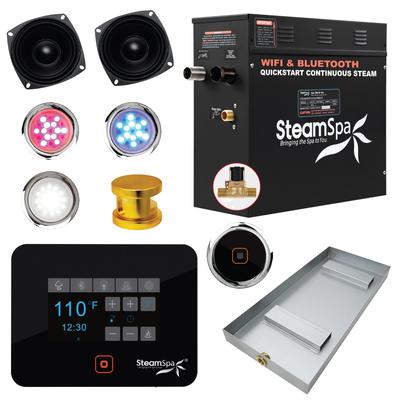 SteamSpa Black Series Bluetooth 6kW QuickStart Steam Bath Generator