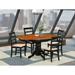 East West Furniture Dining Table Set Includes an Oval Kitchen Table and 4 Dining Chairs, Black & Cherry(Seat Type Options)