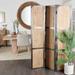 Brown Wood Farmhouse Room Divider Screen with Solid Wood Panels - 48 x 71