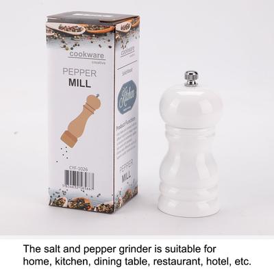 4.5"Wooden Salt Pepper Grinder Mills Shakers w Adjustable Coarseness