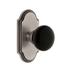 Grandeur Arc Solid Brass Rose Passage Door Knob Set with Coventry Knob