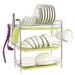 3 Level Chrome Dish Drying Rack Kitchen Dish Drainer Storage with Draining Board and Cutlery Cup 22.04 x 9.05 x 18.50 IN - M