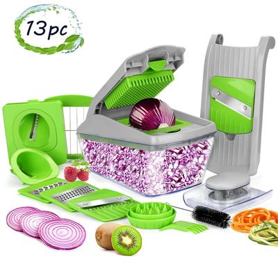 Dicer Slicer Cutter Vegetable Chopper 13 Pieces - M