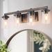 Havenside Home Modern Farmhouse 4-Light Clear Glass Vanity Light Wall Sconces