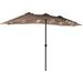 15 Ft Patio LED Crank Solar Powered 36 Lights Umbrella