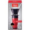 Melitta 1-Cup Pour-Over Coffee Brew Cone & Travel Mug Set, Red
