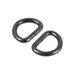 50pcs Metal D Ring 0.51"(13mm) D-Rings Buckle for Hardware DIY - Black