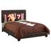 81" Brown Contemporary Rectangular Full Size Bed Frame