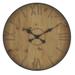 Brown Wood Natural Wall Clock, 32 x 32 x 2 - 32 x 2 x 32