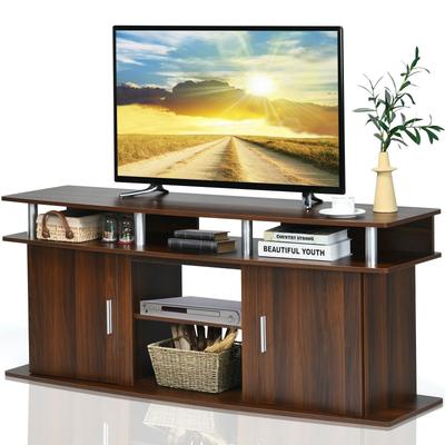 63" TV Entertainment Console Center with 2 Cabinets - 63" x 18" x 26" (L x W x H)