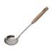 Stainless Steel Soup Ladle Spoon Wooden Handle Cookware Utensil - 10.4" x 3"(L*W)