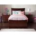 Metro Twin Bed with Matching Footboard in Walnut