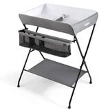 Portable Infant Changing Station Baby Diaper Table with Safety Belt - 30" x 26" x 40"(L x W x H)