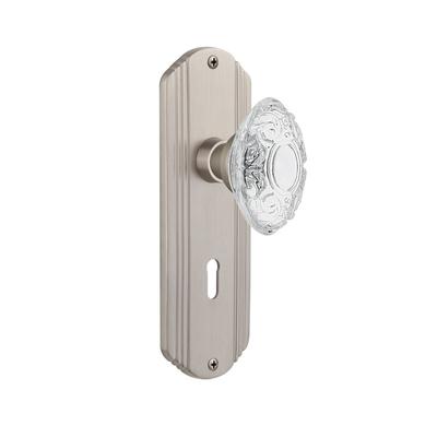 Nostalgic Warehouse Vintage Crystal Victorian Dummy Door Knob Set with