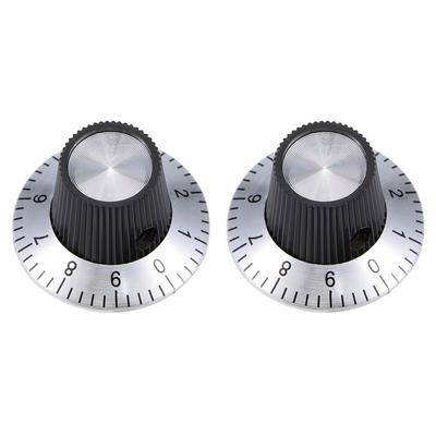 2Pcs 29x18mm Aluminium Alloy Potentiometer Rotary Knob Cap Type - 2pcs-M