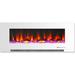 Cambridge 50 In. Wall-Mount Electric Fireplace, White, Color Flames