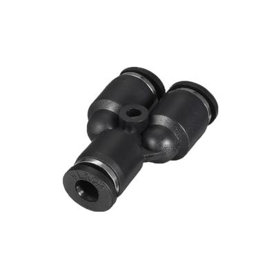 5pcs Push To Connect Fittings Y Type Tube Connect 4 mm or 5/32" od - Black - 5pcs 5/32"