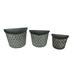 Zeckos Nesting Galvanized Metal Wall Mount Basket Planters (Set Of 3) - 8.5 X 11.25 X 6.25 inches