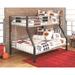 Dinsmore Black and Grey Twin/Full Bunk Bed