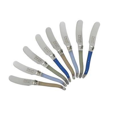 Set of 8, Blue and Cream French Home Laguiole Spreaders