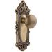 Grandeur Grande Victorian Solid Brass Rose Passage Door Knob Set with