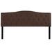 Medford King Size Dark Brown Fabric Upholstered Tufted Headboard