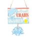 Fresh Crabs Cold Beer Blue Crab Sign Christmas Holiday Ornament