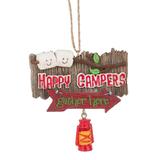 Happy Campers Gather Here Christmas Holiday Ornament Resin - Brown