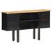 vidaXL Sideboard 43.3"x11.8"x25.6" Solid Rough Mango Wood and Steel