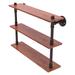 Allied Brass Pipeline Collection 16 Inch Ironwood Triple Shelf