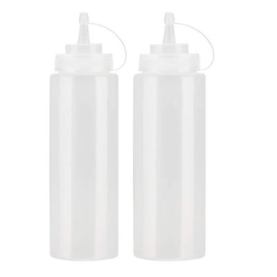 Plastic Squeeze Bottle Syrup Vinegar Ketchup Dispenser 12oz/16oz 2pcs - 360ml/12oz+480ml/16oz