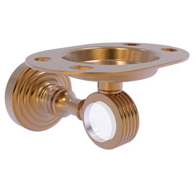 Allied Brass Pacific Grove Collection Tumbler and Toothbrush Holder with Groovy Accents