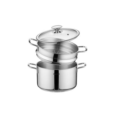 Prime Cook 6.4 qt. Stainless Steel Steamer Pot with Lid