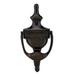 Front Door Knocker Traditional Roped Style Oil Rubbed Bronze Solid Brass 6.5" H x 3" W Entry Door Knockers Renovators Supply