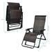 2PCS Patio Rattan Zero Gravity Lounge Chair - 38.5" x 25" x 30.5"- 44" (L x W x H)