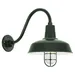 Hi-Lite Gooseneck Barn Light Warehouse Outdoor Wall Sconce - B-1 Arm with Cast Guard - H-QS15116/B-1-95/CGU-95-RIB