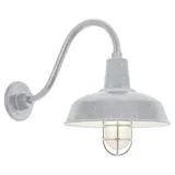 Hi-Lite Gooseneck Barn Light Warehouse Outdoor Wall Sconce - B-1 Arm with Cast Guard - H-QS15114/B-1-96/CGU-96-FR