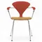 Cherner Chair Company Cherner Metal Base Armchair with Seat Pad